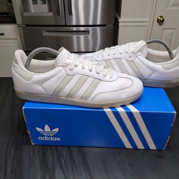 Adidas Samba Men's Sz 9.5/Women's Sz 10.5 OG Trainers in White and Grey JI3206 - Picture 16 of 16